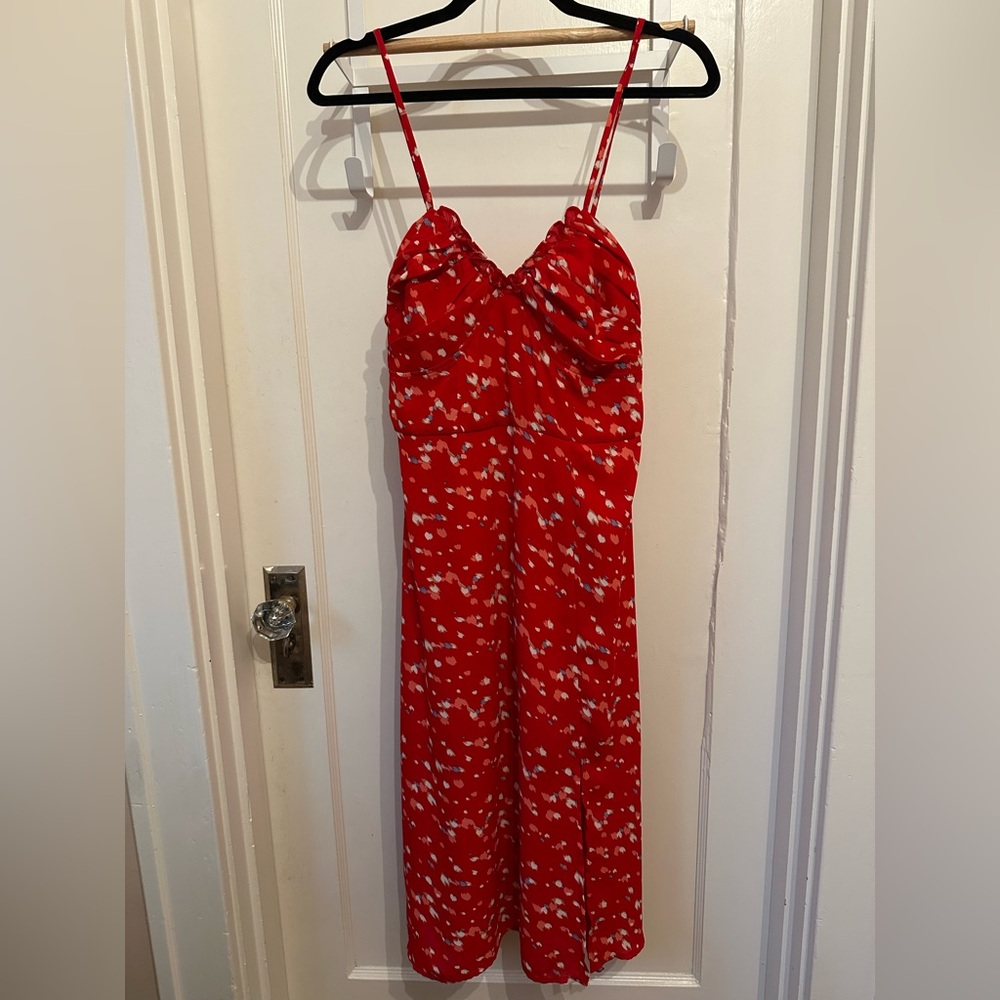 Red Dress with Pattern - Picture 2 of 9